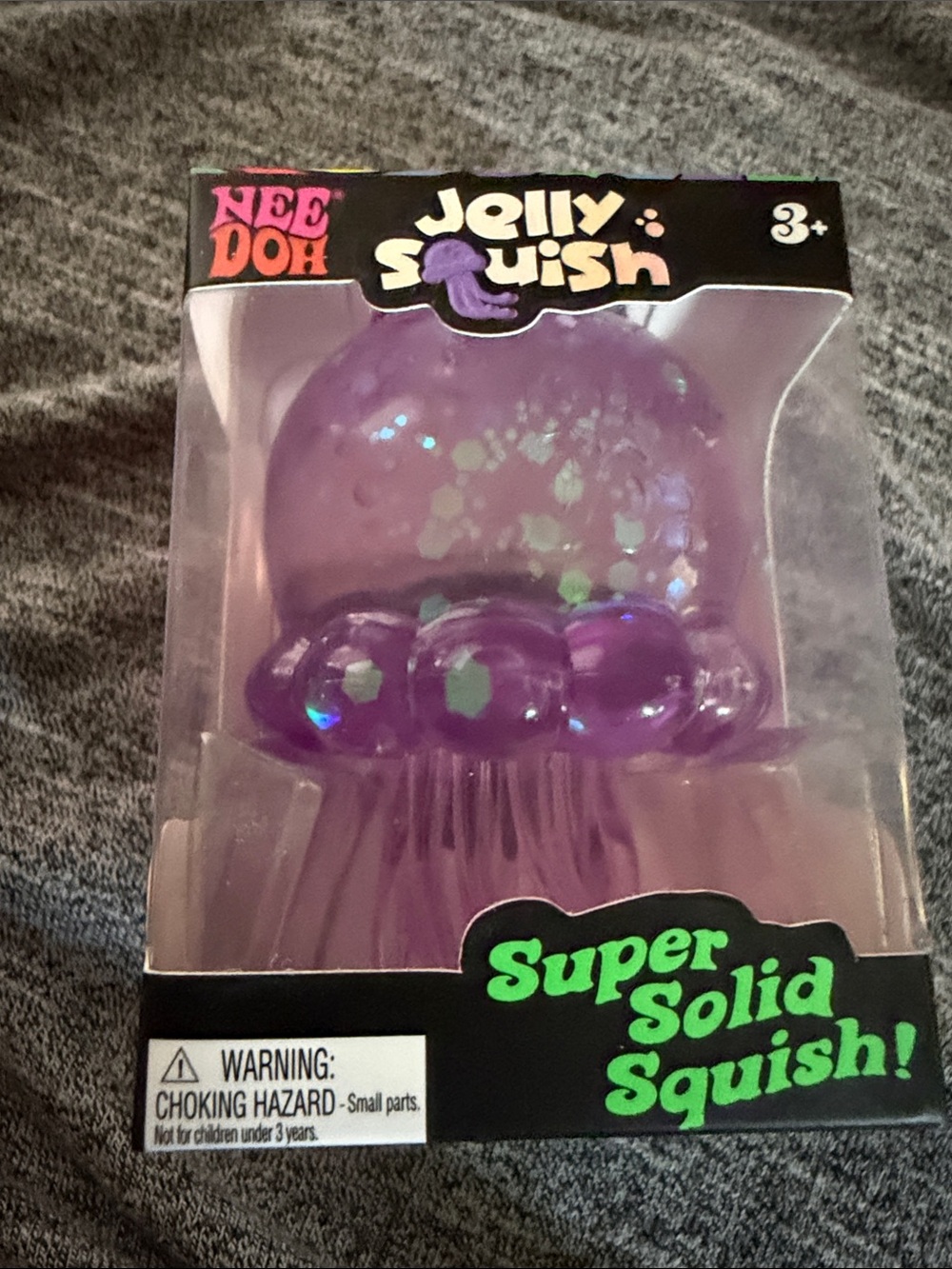 NeeDoh Jelly Squish Purple Super Solid Sensory Toy